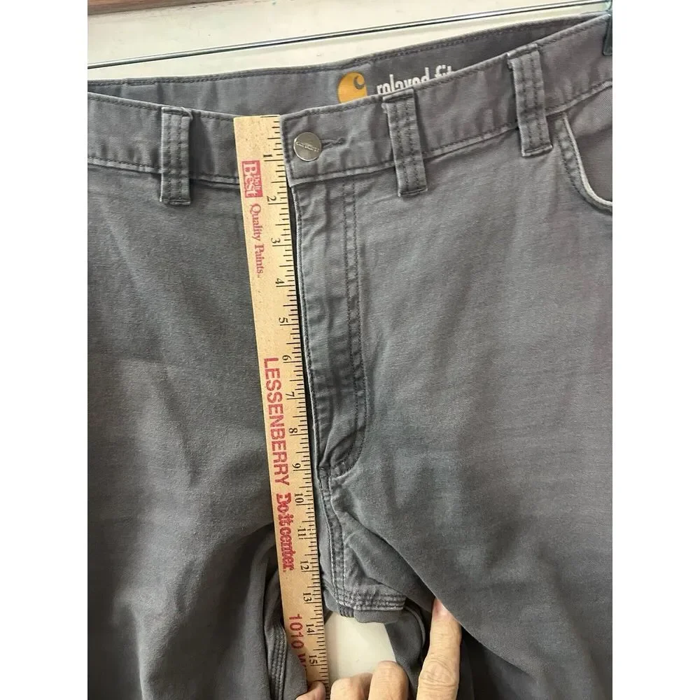 Carhartt Relaxed Fit Canvas Work Pants Men's Size 44X32 #102517-039 Gray‎